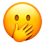 Emoji 🤭 Faccina Con Mano Sulla Bocca su Apple iOS 13.2.