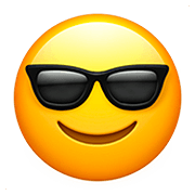 😎 Emoji Rosto Sorridente Com óculos Escuros na Apple iOS 13.2.