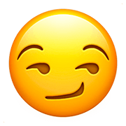 😏 Emoji selbstgefällig grinsendes Gesicht Apple iOS 13.2.