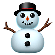 ⛄ Emoji Schneemann ohne Schneeflocken Apple iOS 13.2.