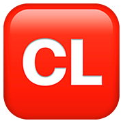 Emoji 🆑 Pulsante CL su Apple iOS 13.2.