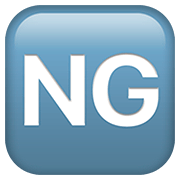 Emoji 🆖 Pulsante NG su Apple iOS 13.2.
