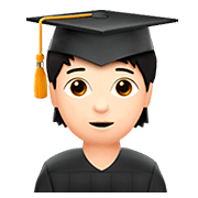 🧑🏻‍🎓 Emoji Student(in): helle Hautfarbe Apple iOS 13.2.
