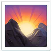 Émoji 🌄 Soleil Levant Derrière Les Montagnes sur Apple iOS 13.2.
