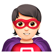 🦸🏻 Emoji Super-herói: Pele Clara na Apple iOS 13.2.