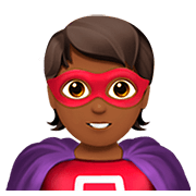 🦸🏾 Emoji Personaje De Superhéroe: Tono De Piel Oscuro Medio en Apple iOS 13.2.