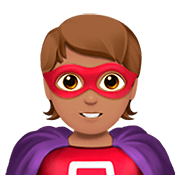 Emoji 🦸🏽 Supereroe: Carnagione Olivastra su Apple iOS 13.2.
