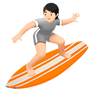 Emoji 🏄🏻 Persona Che Fa Surf: Carnagione Chiara su Apple iOS 13.2.
