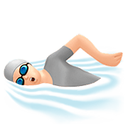 Emoji 🏊🏻 Persona Che Nuota: Carnagione Chiara su Apple iOS 13.2.