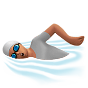 Emoji 🏊🏽 Persona Che Nuota: Carnagione Olivastra su Apple iOS 13.2.