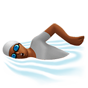 Emoji 🏊🏾 Persona Che Nuota: Carnagione Abbastanza Scura su Apple iOS 13.2.