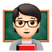 🧑🏻‍🏫 Emoji Profesor: Tono De Piel Claro en Apple iOS 13.2.