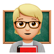 Emoji 🧑🏼‍🏫 Insegnante: Carnagione Abbastanza Chiara su Apple iOS 13.2.