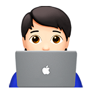🧑🏻‍💻 Emoji Tecnólogo: Tono De Piel Claro en Apple iOS 13.2.