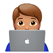 Emoji 🧑🏽‍💻 Persona Esperta Di Tecnologia: Carnagione Olivastra su Apple iOS 13.2.