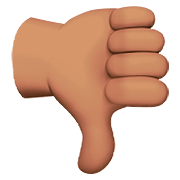 Émoji 👎🏽 Pouce Vers Le Bas : Peau Légèrement Mate sur Apple iOS 13.2.