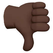 👎🏿 Emoji Daumen runter: dunkle Hautfarbe Apple iOS 13.2.