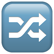 Emoji 🔀 Pulsante Di Riproduzione Casuale su Apple iOS 13.2.