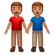 👬🏽 Emoji Hombres De La Mano: Tono De Piel Medio en Apple iOS 13.2.