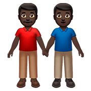 👬🏿 Emoji Dois Homens De Mãos Dadas: Pele Escura na Apple iOS 13.2.