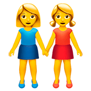 Emoji 👭 Due Donne Che Si Tengono Per Mano su Apple iOS 13.2.
