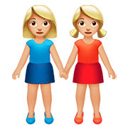 👭🏼 Emoji Duas Mulheres De Mãos Dadas: Pele Morena Clara na Apple iOS 13.2.
