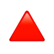 🔺 Emoji Triángulo Rojo Hacia Arriba en Apple iOS 13.2.