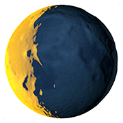 Emoji 🌘 Luna Calante su Apple iOS 13.2.