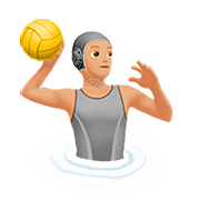 🤽🏼 Emoji Wasserballspieler(in): mittelhelle Hautfarbe Apple iOS 13.2.
