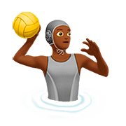🤽🏾 Emoji Wasserballspieler(in): mitteldunkle Hautfarbe Apple iOS 13.2.