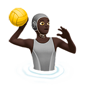 🤽🏿 Emoji Persona Jugando Al Waterpolo: Tono De Piel Oscuro en Apple iOS 13.2.
