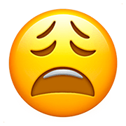 Emoji 😩 Faccina Esausta su Apple iOS 13.2.