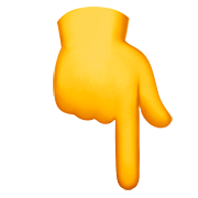 👇 Emoji Dorso Da Mão Com Dedo Indicador Apontando Para Baixo na Apple iOS 13.2.