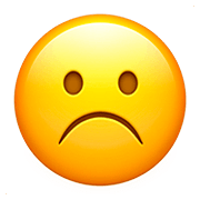 Emoji ☹️ Faccina Imbronciata su Apple iOS 13.2.