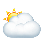 🌥️ Emoji Sol Detrás De Una Nube Grande en Apple iOS 13.2.