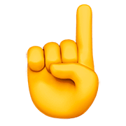 ☝️ Emoji Indicador Apontando Para Cima na Apple iOS 13.2.
