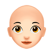 👩🏻‍🦲 Emoji Mulher: Pele Clara E Careca na Apple iOS 13.2.