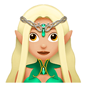 🧝🏼‍♀️ Emoji Elfa: Pele Morena Clara na Apple iOS 13.2.