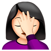 🤦🏻‍♀️ Emoji Mulher Decepcionada: Pele Clara na Apple iOS 13.2.