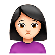 🙍🏻‍♀️ Emoji missmutige Frau: helle Hautfarbe Apple iOS 13.2.