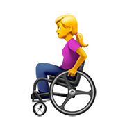 👩‍🦽 Emoji Frau in manuellem Rollstuhl Apple iOS 13.2.