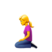 Emoji 🧎‍♀️ Donna Inginocchiata su Apple iOS 13.2.