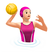 🤽🏻‍♀️ Emoji Mujer Jugando Al Waterpolo: Tono De Piel Claro en Apple iOS 13.2.