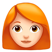 👩🏻‍🦰 Emoji Mujer: Tono De Piel Claro Y Pelo Pelirrojo en Apple iOS 13.2.