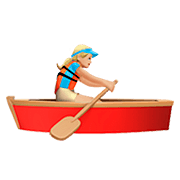 Émoji 🚣🏼‍♀️ Rameuse Dans Une Barque : Peau Moyennement Claire sur Apple iOS 13.2.