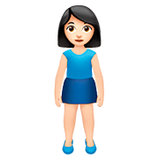 🧍🏻‍♀️ Emoji stehende Frau: helle Hautfarbe Apple iOS 13.2.