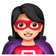 Émoji 🦸🏻‍♀️ Super-héroïne : Peau Claire sur Apple iOS 13.2.