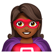🦸🏾‍♀️ Emoji Superheroína: Tono De Piel Oscuro Medio en Apple iOS 13.2.