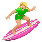 Emoji 🏄🏼‍♀️ Surfista Donna: Carnagione Abbastanza Chiara su Apple iOS 13.2.