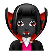 🧛🏿‍♀️ Emoji weiblicher Vampir: dunkle Hautfarbe Apple iOS 13.2.